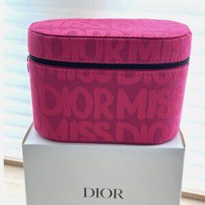 Dior Hot Pink/ Miss Dior Small Makeup Vanity Case Pouch Vanity Case